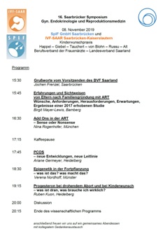 PROGRAMM 16. Saarbrücker Symposium